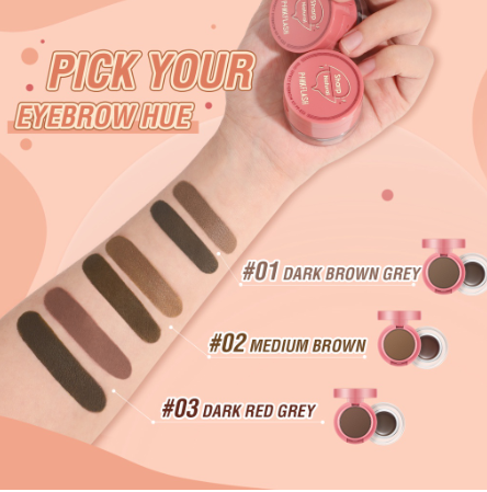 PINKFLASH 2-in-1 duo effect Eyebrow cream & powder gel pomade Eyeliner smudge-proof high pigment lasting Multi-uses Waterproof Eye