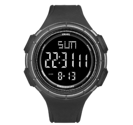 SMAEL 1618 Fashion Men's Sports Watch Multifunctional 12/24 Hours Dual Time Watch Alarm Watch Male Student Watches 04