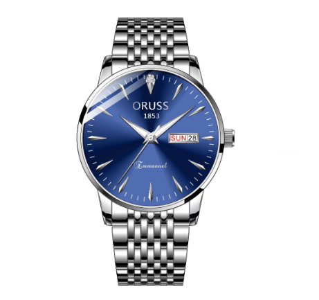 Original Luxury Stainless Steel Fashion Men's Waterproof Luminous Calendar Swiss analog quartz Automatic  Watch M3