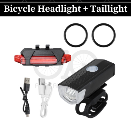 Bicycle Headlight and Tail Light USB Rechargeable Waterproof