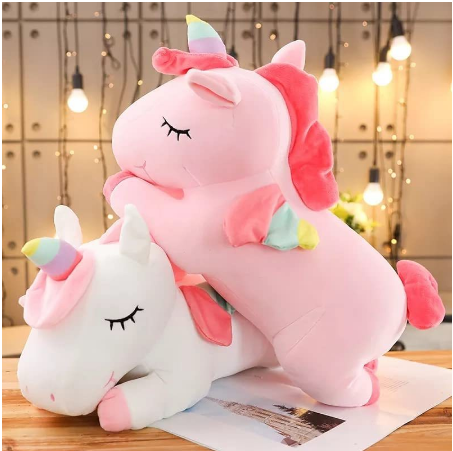 iBaby 40cm Unicorn Stuffed Toy Unicorn Doll Pillow Rainbow Pony Plush Toy for Girls Boys Kids Gift