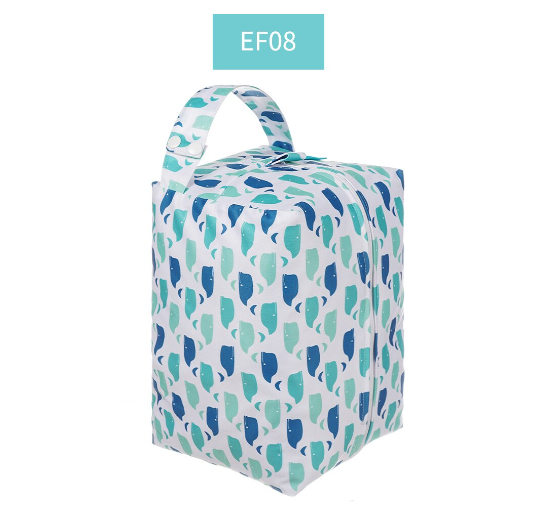 Happyflute Baby Diaper Pods Reusable Waterproof Fashion Prints Wet Dry Cloth Wet Bag Mums Storage Travel Nappy Bag C13