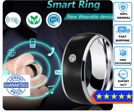 NFC Smart Ring Waterproof Stainless Titanium Rings Jewelry Couple Ring Men and Women Free Size