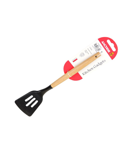 Anchor Silicone Slotted Turner With Wooden Handle 1Pc.
