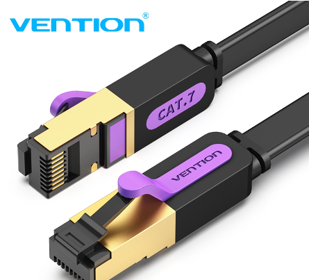 Vention Cat7 Rj45 Ethernet Cable 10Gbps Flat Lan High Speed Cord For Laptop Switch