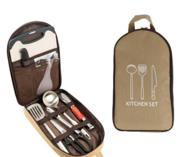 Outdoor Camping Cookware Storager Cooking Utensil Organizer Portable Oxford Kitchen Ware Storage Bag Travel Tableware