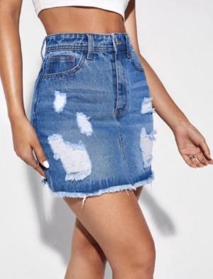 Denim Skirt for Ladies Streetwear maong skirt