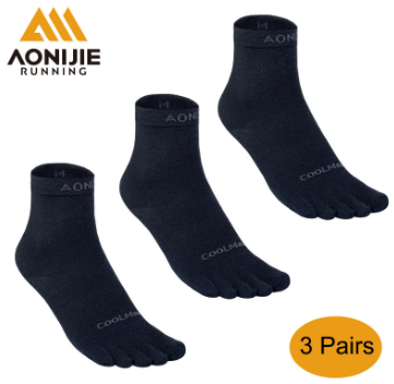 AONIJIE 3Pair/Set Sports Socks Women Men Gym Fitness Athletic Training Running Socks Breathable Quick Drying Cycling Socks E4845