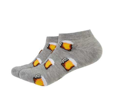 IDENTITY Printed Ankle Socks - Beer