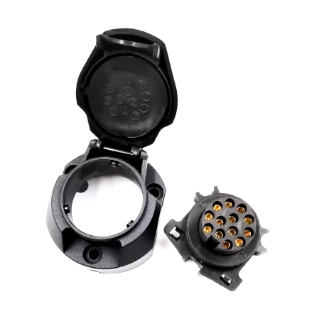 European Standard 12V 13 Pin Nylon Waterproof Plug 13P Socket Adapter Towing RV Trailer Automobile Replacement Accessories