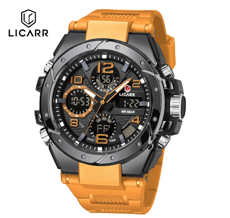 LICARR Brand Original Men's Watch Digital Sports Waterproof Fashion Men's Watches Casual Stopwatch Date Military 9515 M8