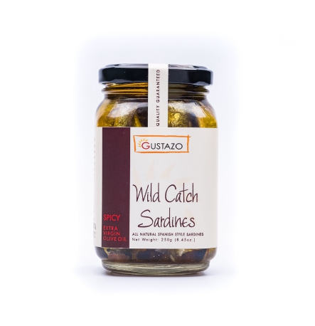 Gustazo Wild Catch Sardines Spicy in Extra Virgin Olive Oil 250g