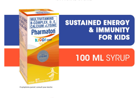 Pharmaton Kiddi Syrup 100ml Multivitamins for Kids