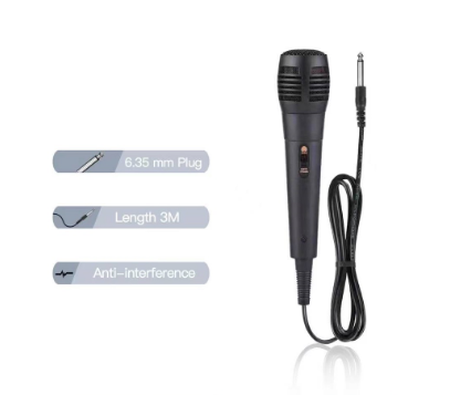 Professional Wired Dynamic Audio Vocal Microphone Mic Black