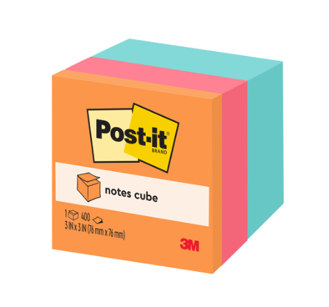 Post It Cube Notes 2059-AQ CPT 3In x 3In 400 sheets