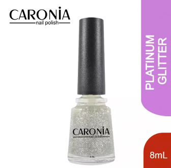Caronia Nail Polish Platinum Glitter 8ML
