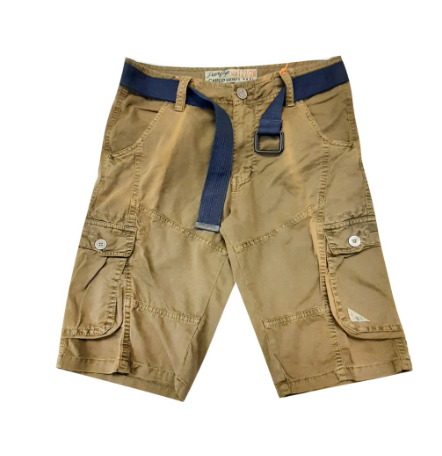 FRESHGEAR 100% Authentic Mens Mid Rise Cargo Shorts Brown
