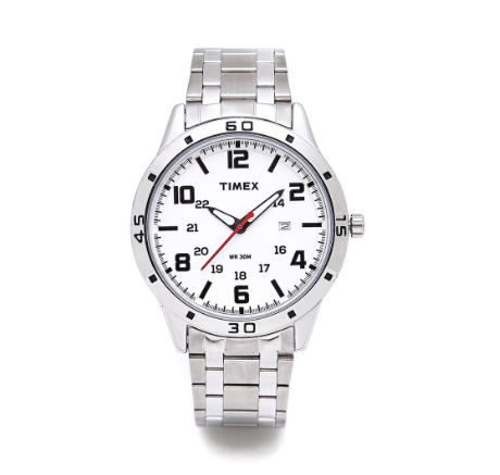 Timex U92 Series Silver Stainless Steel Analog Quartz Watch For Men TW00U920E CLASSICS