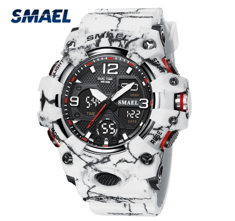 Original Luxury Fashion Luminous Waterproof Men's Watch Sports Men's Watch WHITE