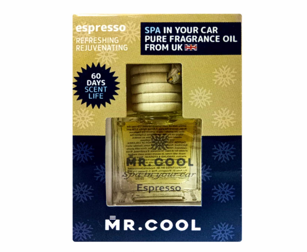 Mr. Cool Air Freshener (Espresso, Refreshing Rejuvenating) Spa in Your Car Pure Fragrance Oil 10ml
