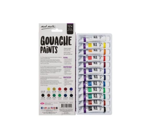 Gouache Paint 12Pcs X 12ML