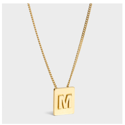 Lisa Same Style Letter Necklace Female Titanium Steel Does Not Fade Summer Girlfriends Simple Pendant Pearl Chain Korean Version M