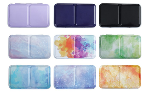 SeamiArt Multi Functional Portable Metal Foldable Painting Box For Watercolor Subpackage Single Solid Watercolor Storage