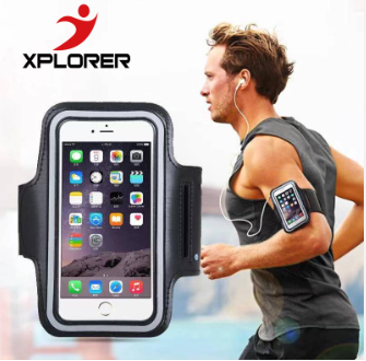 Sports Armband Phone Holder Running Jogging Cycling 6.3inch Universal Cellphone Pouch Waterproof Screen Touch Reflective