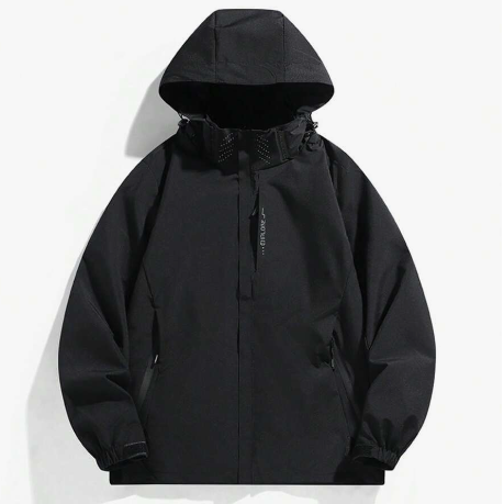 Men's Spring & Autumn Outdoor Windbreaker Jacket, Men's Sportswear Hooded Fleece Coat