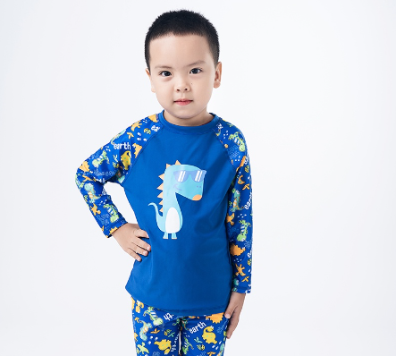 Enna Kid's Swimwear 2 in 1 Rash Guard Set For Boy Swimming Digital Printing