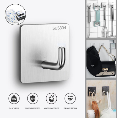 Adhesive Hooks Heavy Duty Stick on Wall Hooks Towel Hooks Door Hooks Creative Key Hanger Wall Hooks