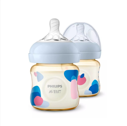 Philips AVENT 4oz Natural PPSU Premium Baby Bottle, 2-pack