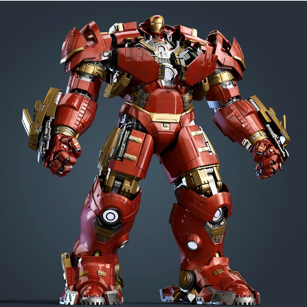 Avengers Iron Man Hulk Movable With Led Light Figure Model Hulkbuster Action Gifts Kids Toys
