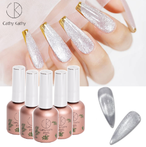 Rose Gold Limited Edition UV Gel Polish Color Coat UV Gel | Silver Cat Eye Gel Polish