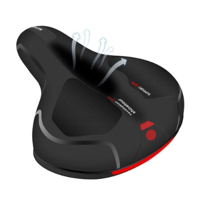 Bike Seat, Comfortable MTB Bicycle Seat Memory Foam Waterproof Bicycle Saddle Dual Shock Absorbing