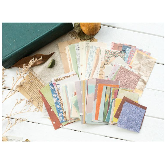 360 Sheets Scrapbook Material Paper Set Aesthetic & Vintage Ledger Decoration Paper