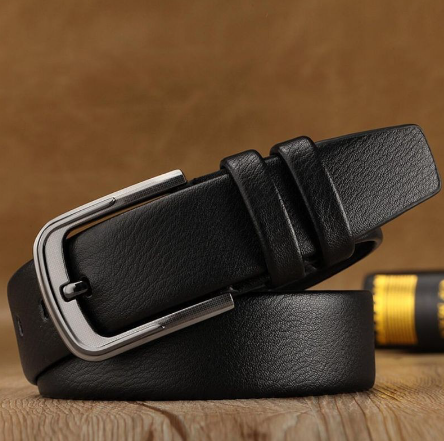 Men's Belt Classic Style Metal Buckle Leather