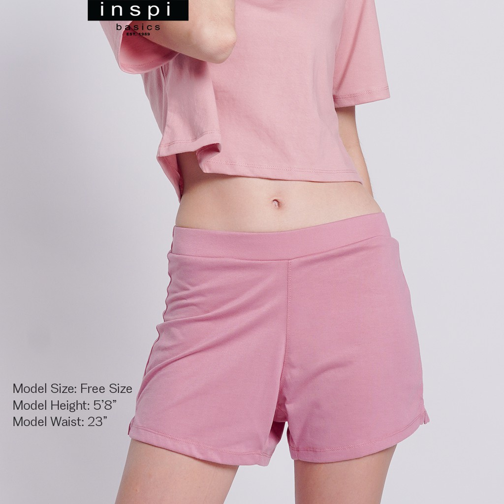 INSPI Basics Highwaist Shorts for Woman Cycling Short for Women Aesthetic Workout clothes Trendy IXB (Old Rose)