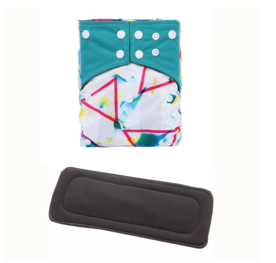 Cloth Diaper 1 Set With Bamboo Charcoal Inserts In Stocks D17