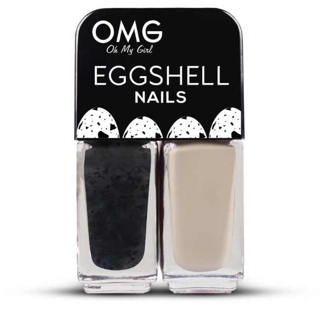 OMG Eggshell Nail Polish Flamingo 5ml x 2