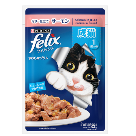 Purina Felix Adult Cat with Salmon in Jelly  85g