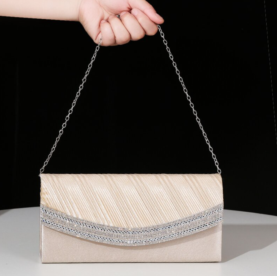 A&J Women Evening Bag Party Banquet Glitter Bag Girls Wedding Chain Shoulder Bag Clutches Handbag