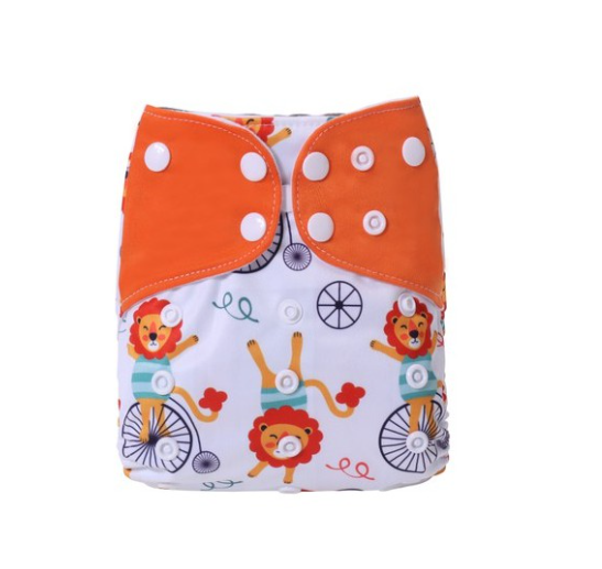 Reusable Waterproof Diaper With Single Size Print D34