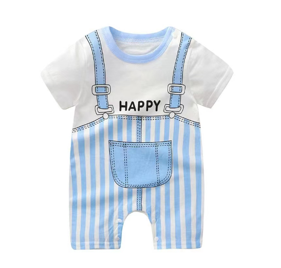 Baby Short-Sleeved Jumpsuits Joys and Girls Clothes 0-12 Months