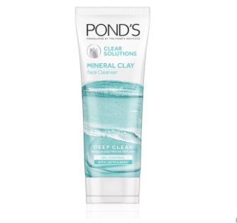 Pond's Clear Solutions Mineral Clay Facial Foam with Lacto and Basil for Oily & Acne-prone Skin 90g