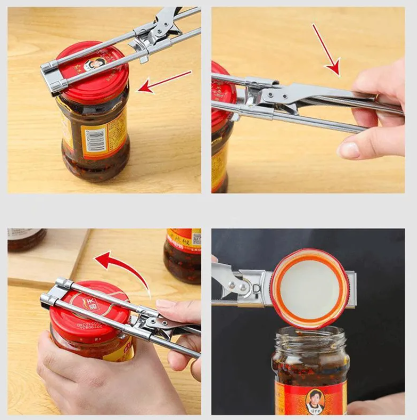 Adjustable Multi-Function Bottle Opener Stainless Steel Lids Off Jar Opener Labor-Saving Screw Can Opener For Kitchen Tools