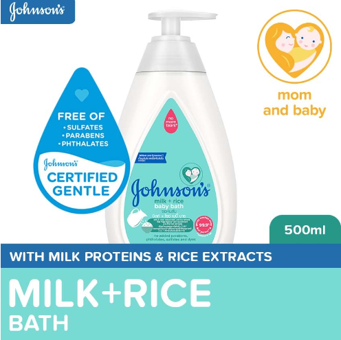 JOHNSONS N JOHNSONS Milk + Rice Bath 500ML