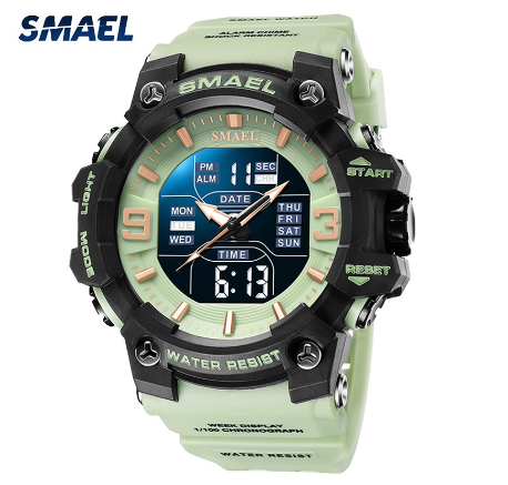 Original Luxury Fashion Men's Watch Sports Fashion Casual Watch Waterproof Luminous Silicone Watch LIGHT GREEN