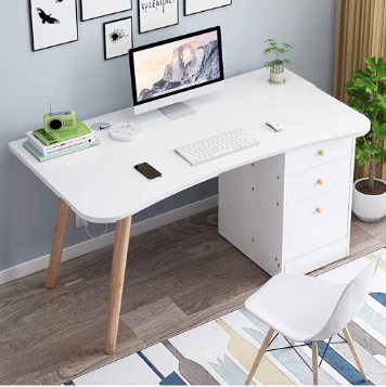 Home Care  Scandinavian Computer Table Desk with 3 Drawers 120x50x73cm