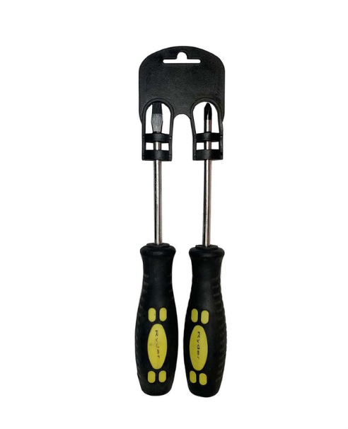 Ryder Tools 2-piece Screwdriver Set (PH2x100mm 6.5 by 100mm) Heavy Duty with Magnetic Tip